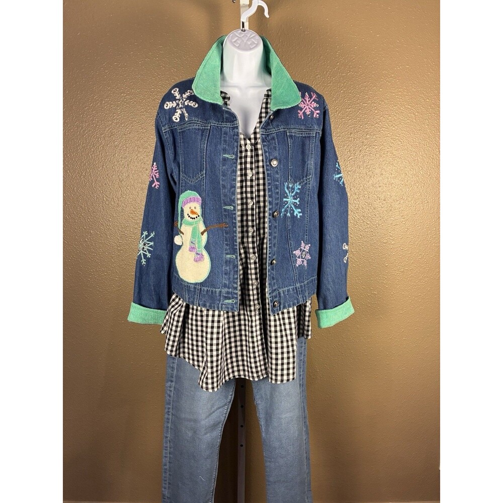 Women’s Bleu Bayou Casual Wear Denim Winter Jacket (L)